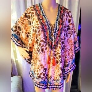 Multicolor Bohemian Women's Top. One size.